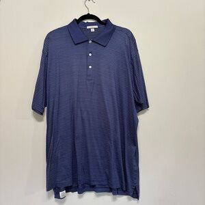 Peter Millar Navy Striped Polo Shirt